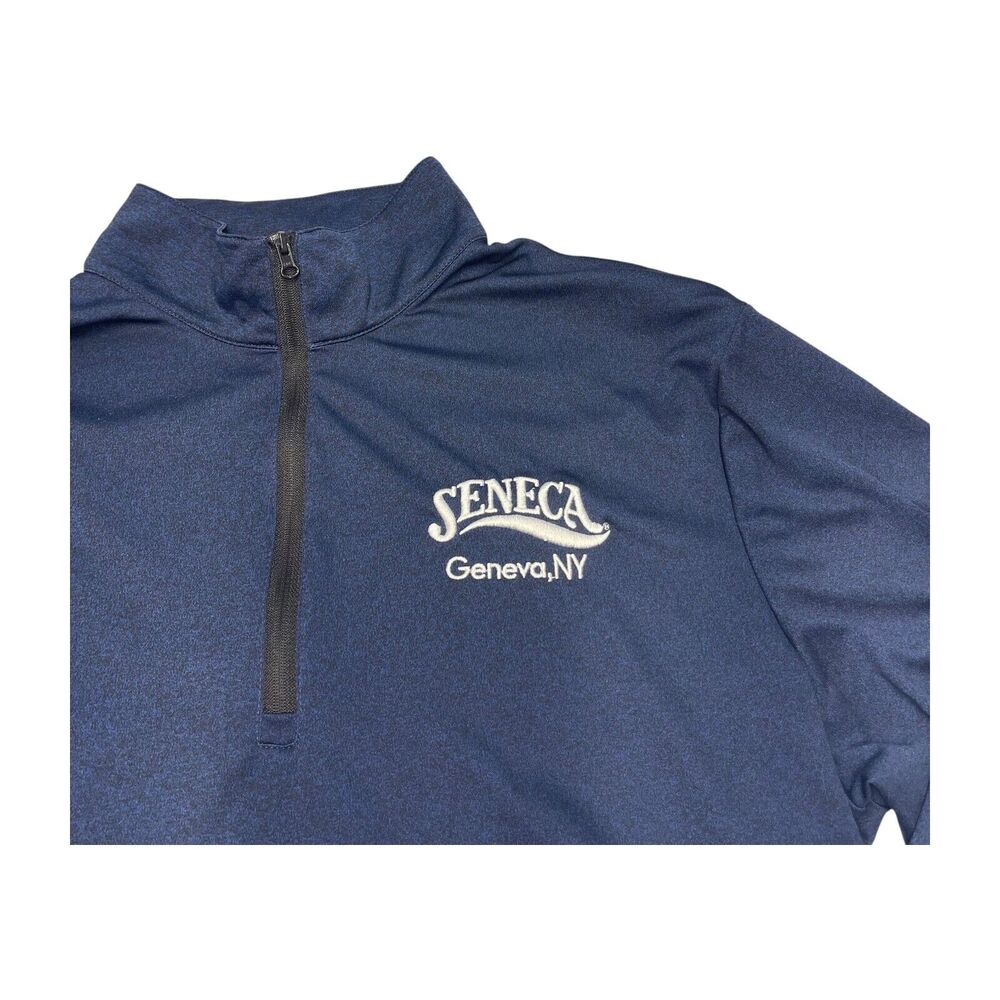 Sport-Tek Shirt Men's Large Navy Blue 100% Polyester Long Sleeve 1/4 Zip Outdoor - Picture 3 of 9